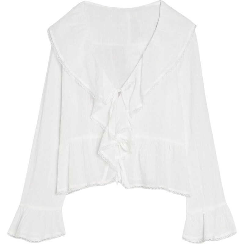 Bershka Blúzka biela 67632654