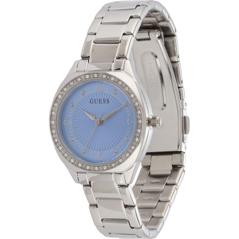 GUESS Analógové hodinky Charlotte svetlomodrá / strieborná 67632686