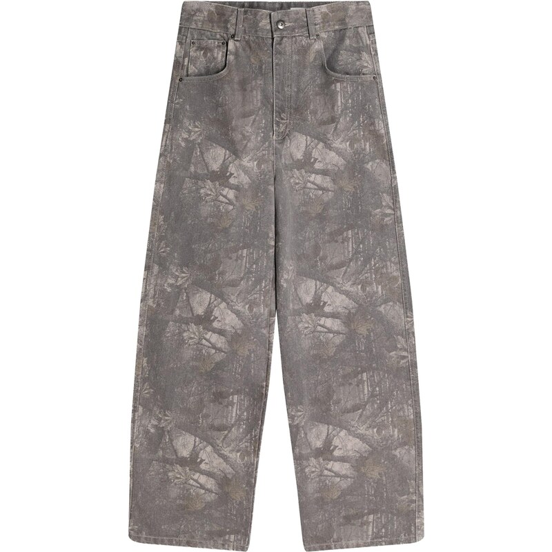 Bershka Džínsy antracitová / sivobéžová / tmavosivá 67632715