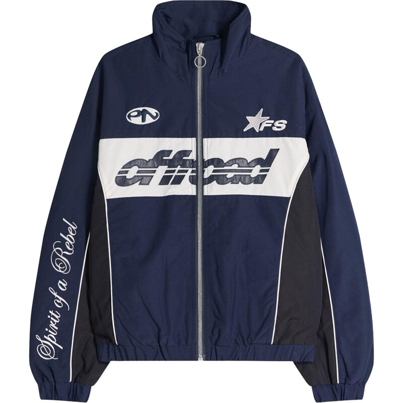 Bershka Prechodná bunda námornícka modrá / biela 67632713