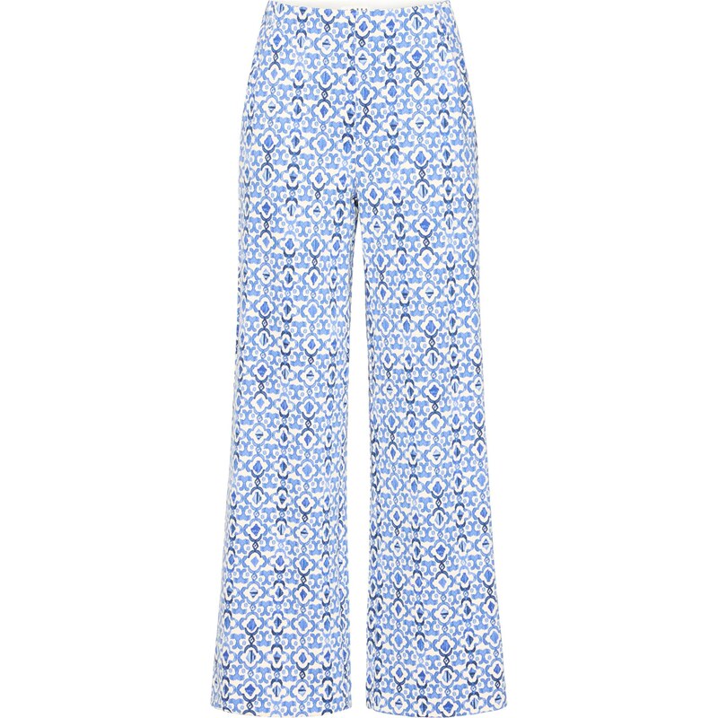 ICHI Nohavice IHKATE modrá / tmavomodrá / šedobiela 67632827