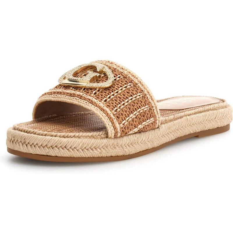 GUESS Šľapky Kaylis béžová / farba ťavej srsti 67633906