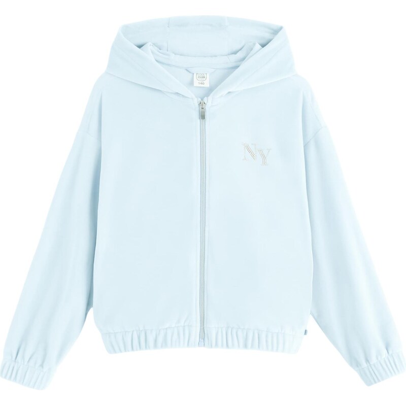 Cool Club Tepláková bunda svetlomodrá / priehľadná 67633947