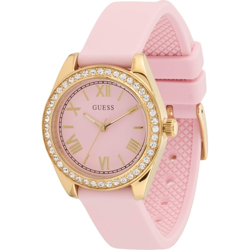 GUESS Analógové hodinky zlatá / ružová / priehľadná 67634017