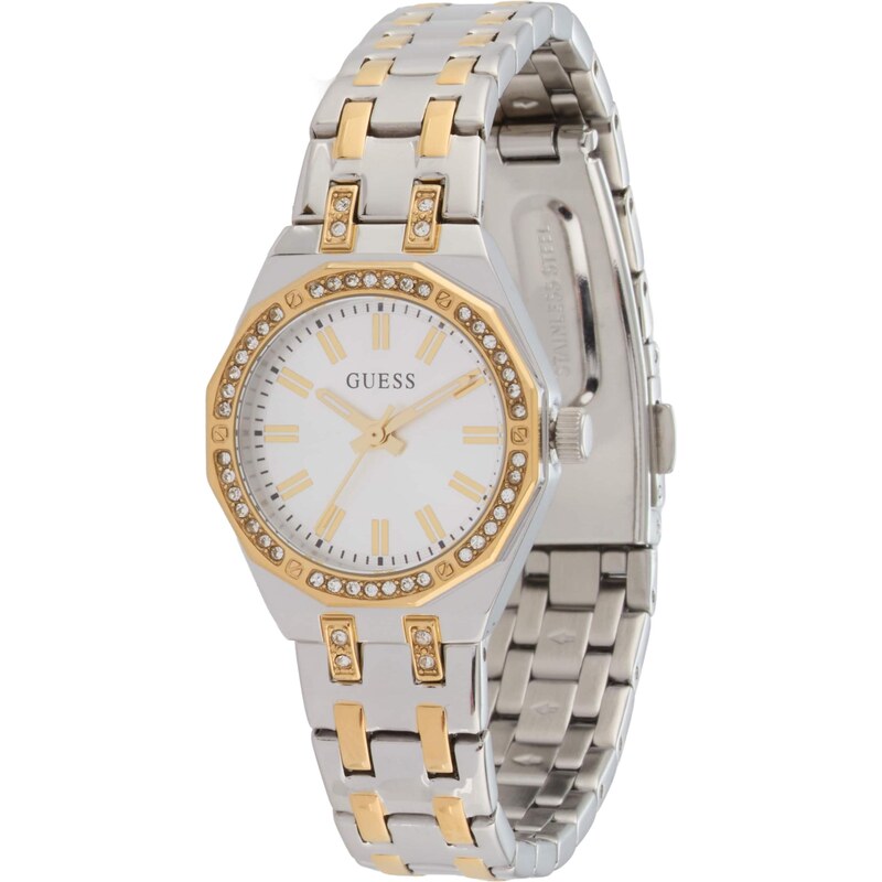 GUESS Analógové hodinky Bejeweled zlatá / strieborná 67634023