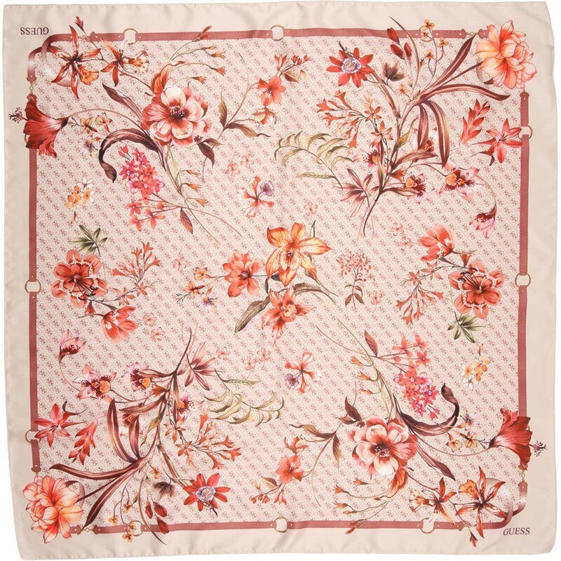 GUESS Šatka oranžová / púdrová / bordová 67634024