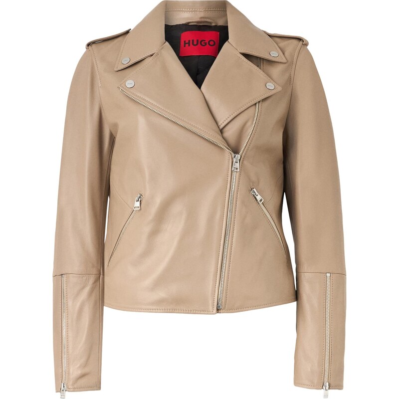 HUGO Prechodná bunda Lujana kapučíno 67634076