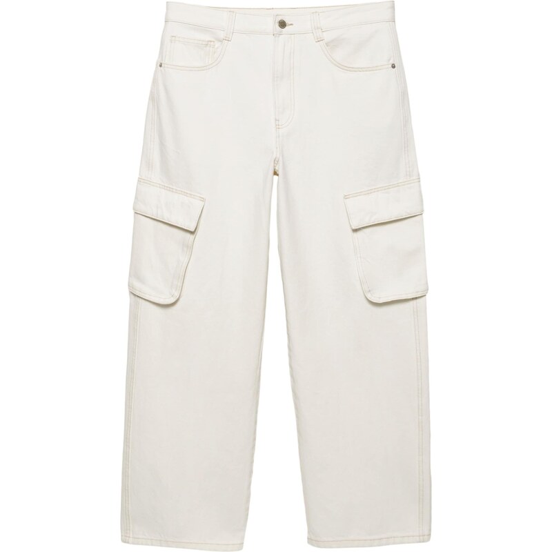 Pull&Bear Rifľové kapsáče biela ako vlna 67634132