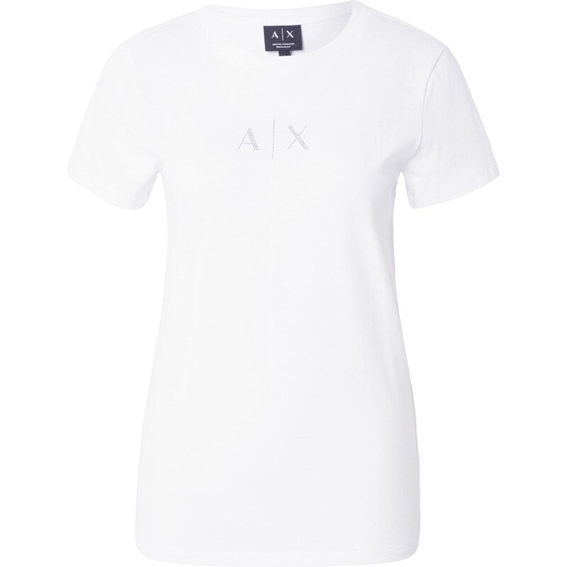 ARMANI EXCHANGE Tričko strieborná / biela 67634159