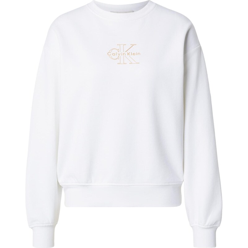 Calvin Klein Jeans Mikina béžová / biela 67634163