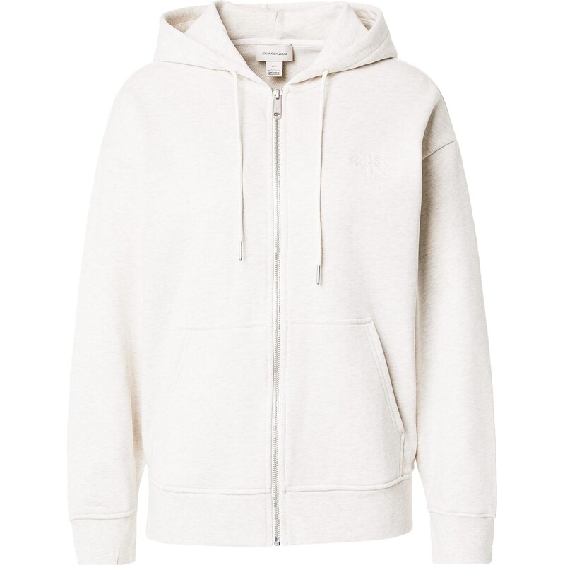 Calvin Klein Jeans Tepláková bunda kamenná 67634239