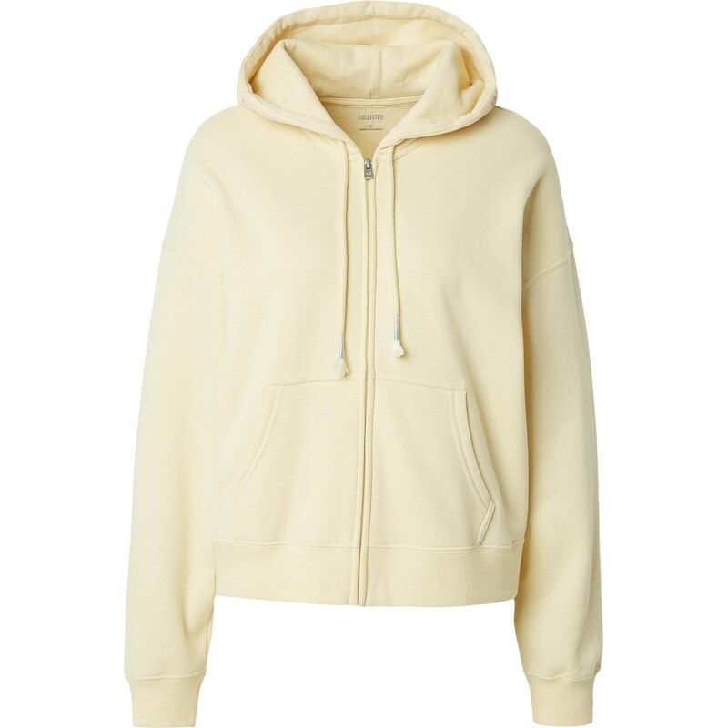 HOLLISTER Tepláková bunda žltá / fialová 67634276