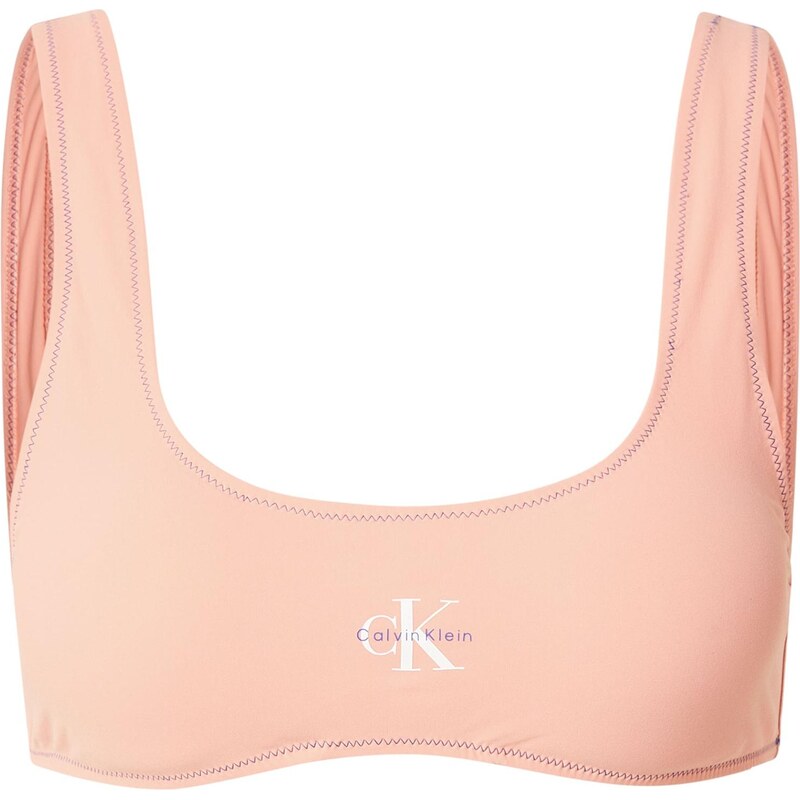 Calvin Klein Swimwear Bikinový top fialová / púdrová / biela 67634308