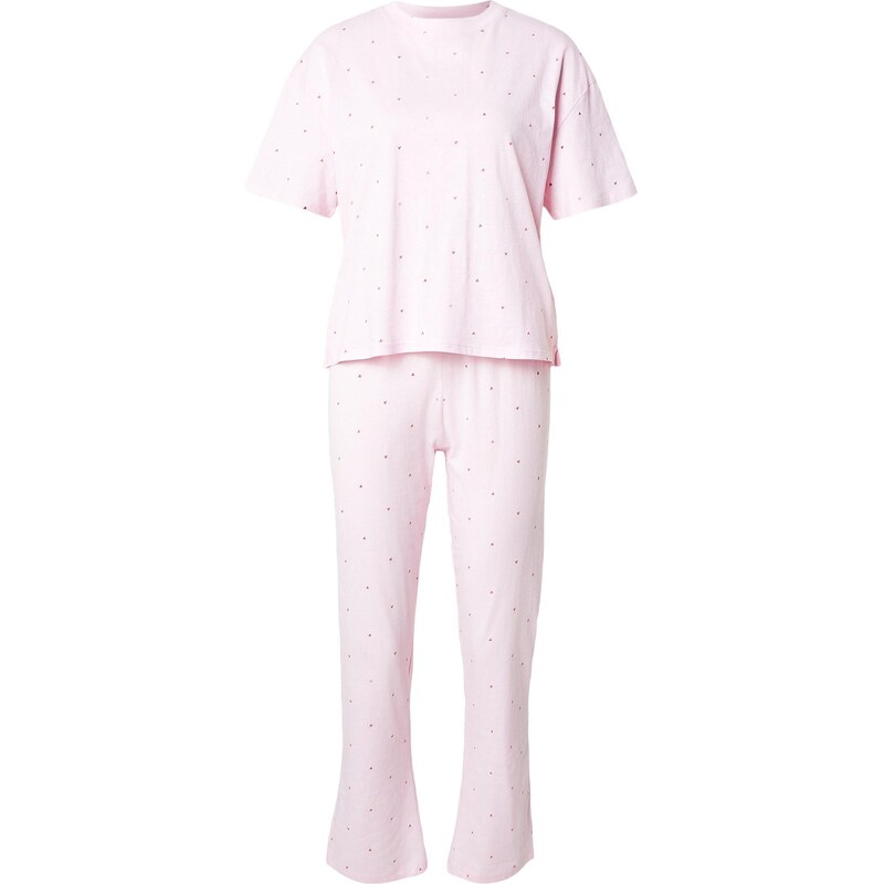 Hunkemöller Pyžamo Valerie svetlofialová / červená 67634327