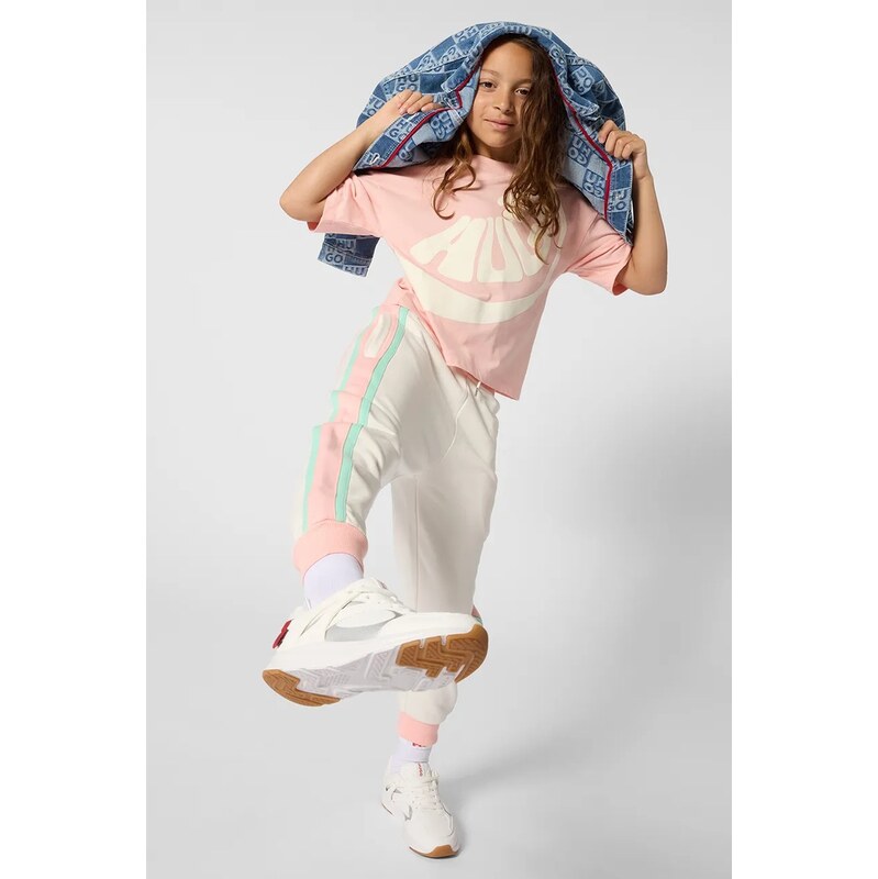 Detské bavlnené tričko HUGO 67629809