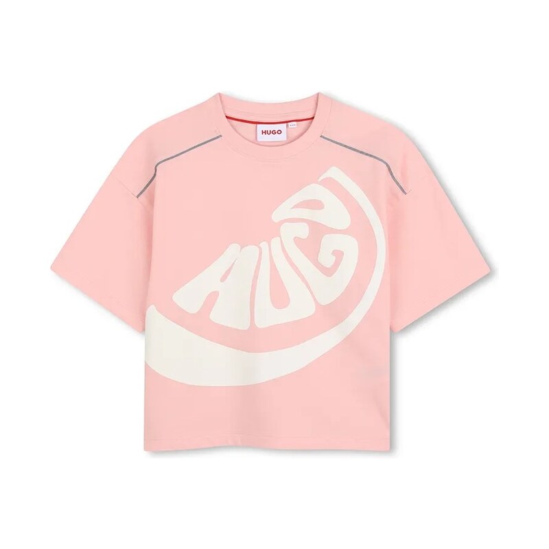 Detské bavlnené tričko HUGO 67629819