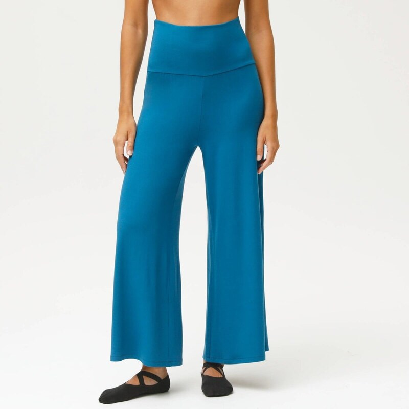 Široké 7/8 nohavice s pružným pásom petrolejová 054 Blancheporte 67632129