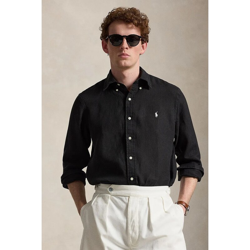 Ľanová košeľa Polo Ralph Lauren Long Sleeve Sport Shirt 67636089