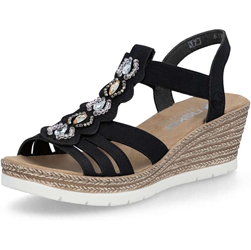 E-shop Dámske sandále RIEKER 619B2-00 čierna S6