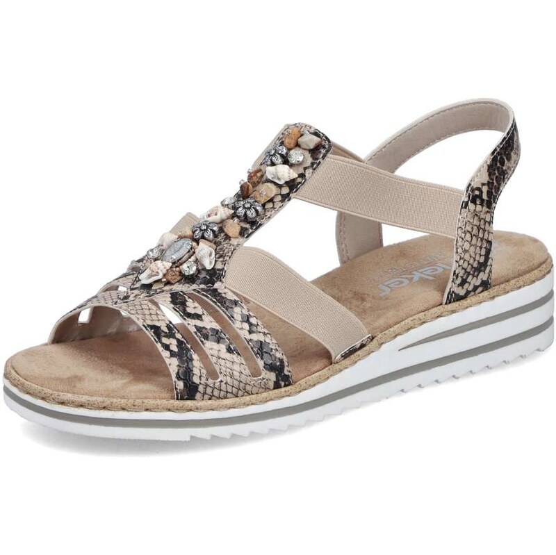 Dámske sandále RIEKER V0649-20 béžová S6 67635787