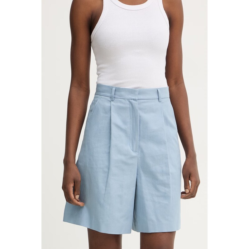 Šortky s prímesou ľanu Weekend Max Mara ECUBA 67636432