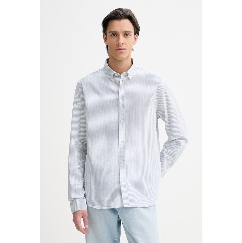 Košeľa s prímesou ľanu Les Deux Konrad 67636830