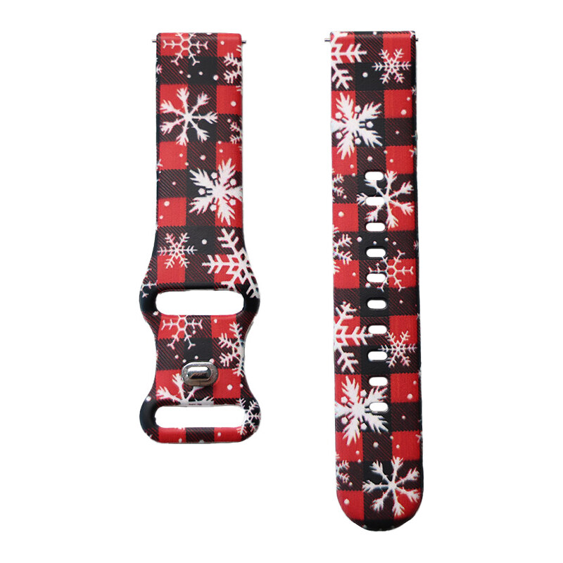 Madvell Silikónový remienok Vianočná chalúpka 20mm 67639062