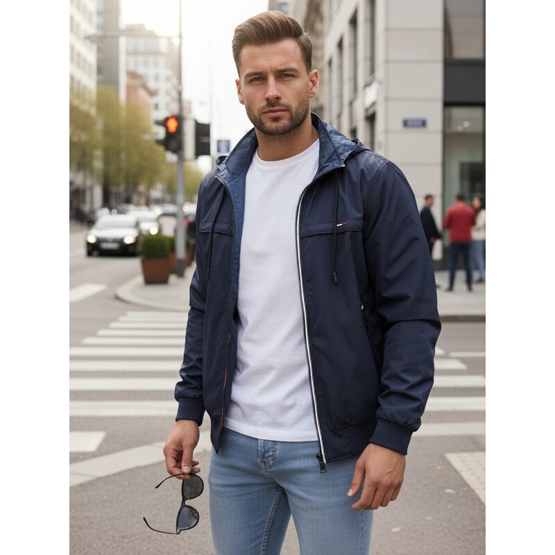 Dstreet Obojstranná ľahká granátová bunda 67639085