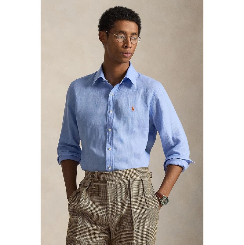 Ľanová košeľa Polo Ralph Lauren Long Sleeve Sport Shirt 67651463