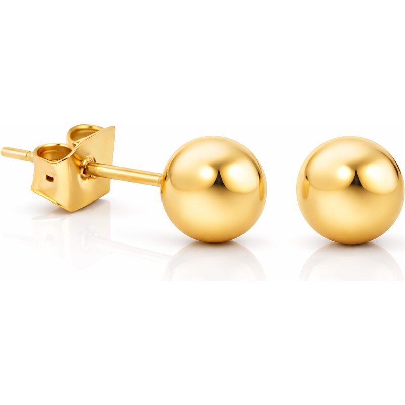 Troli Pozlátené oceľové náušnice kôstky 66580640