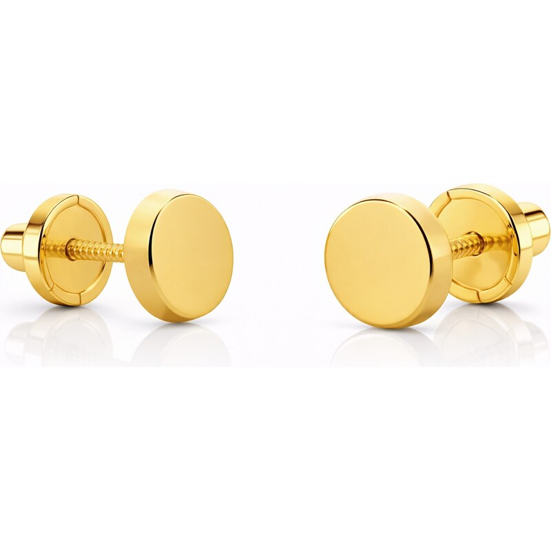 Brilio Minimalistické náušnice zo žltého zlata 14/191.001/17 66591565