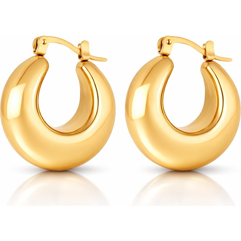 Troli Výrazné pozlátené kruhové náušnice VAAXF594G 66578794