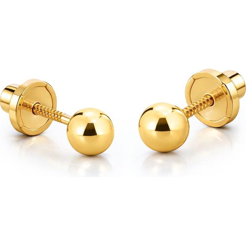 Brilio Minimalistické zlaté náušnice 14/4 MM/17 66580700