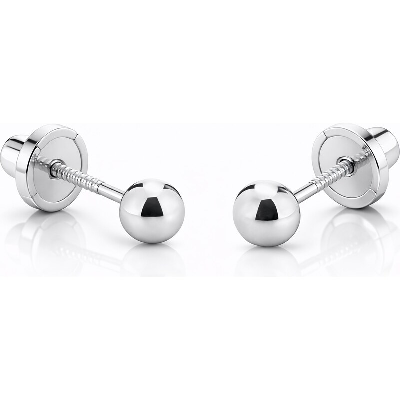 Brilio Drobné náušnice kôstky z bieleho zlata 14/802.031/17 66592813