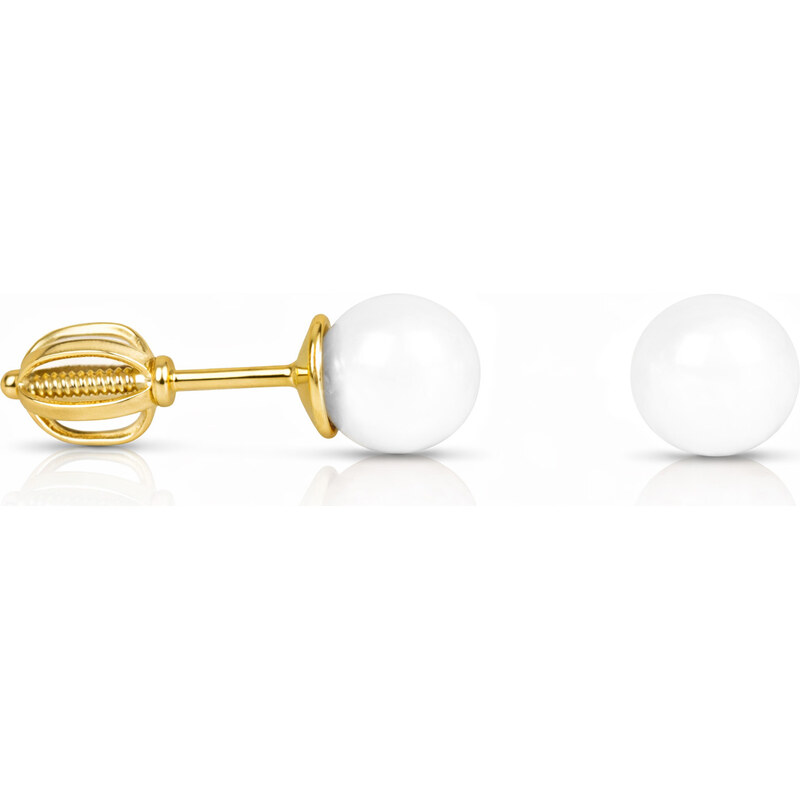 Soliter Zlaté dámske náušnice s perlou 235 001 00403 66580631