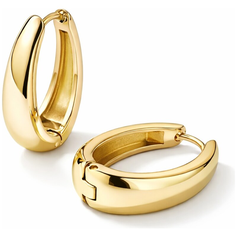 Troli Slušivé oválne náušnice z pozlátenej ocele VAAJDE2309071G 66840697