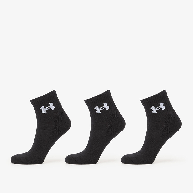 Ponožky Under Armour Performance Cotton Qtr Sock 3-Pack Black L 67641145