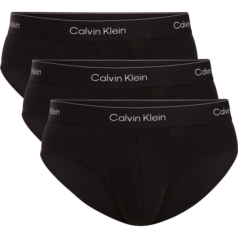 3PACK pánske slipy Calvin Klein čierné (NB4388-TM6) 67641589