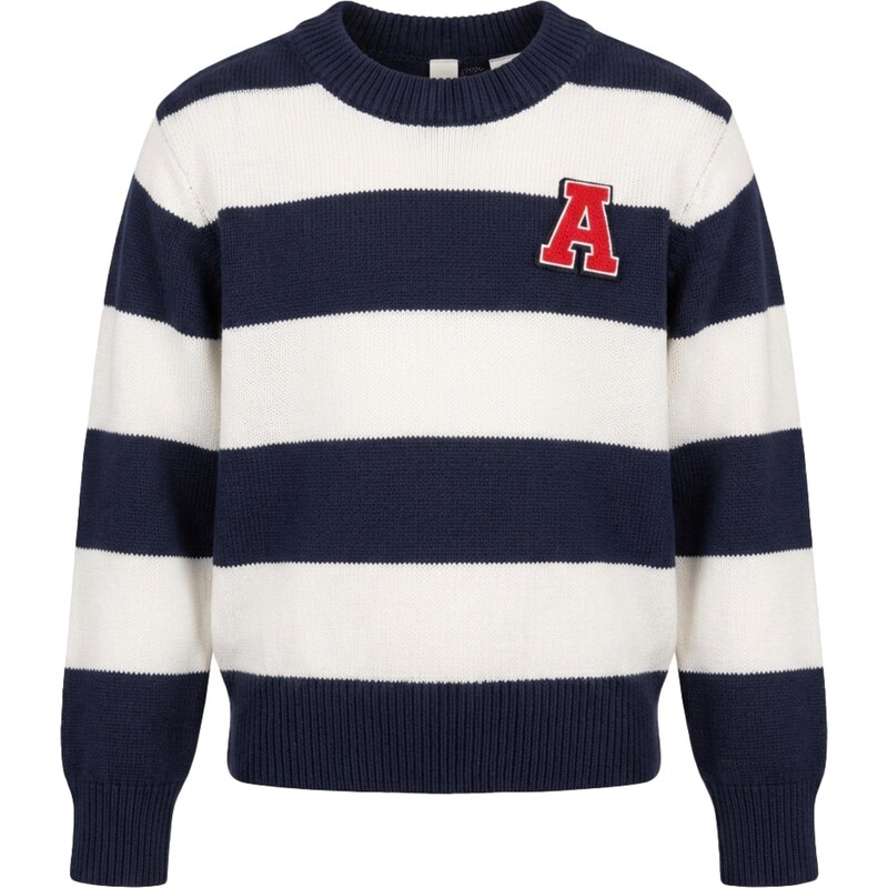 ABOUT YOU Sveter Robin námornícka modrá / červená / prírodná biela 67267619