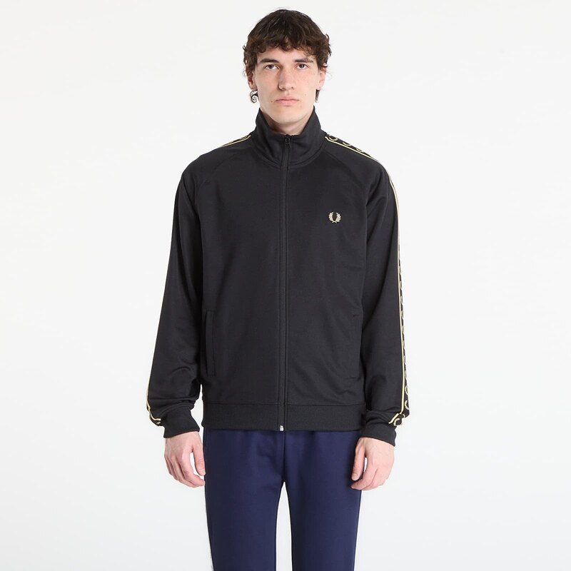 Mikina FRED PERRY Contrast Tape Track Jacket Black/ Champagne L 67643473
