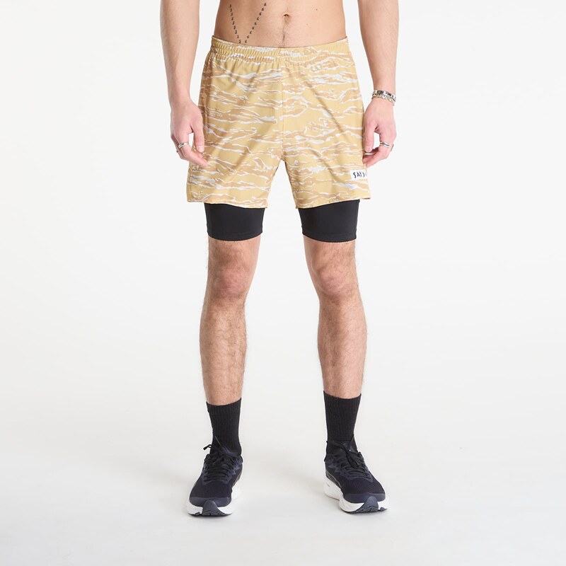 Šortky SAYSKY Tiger Pace 2 in 1 Shorts 5 Yellow Camo L 67643413