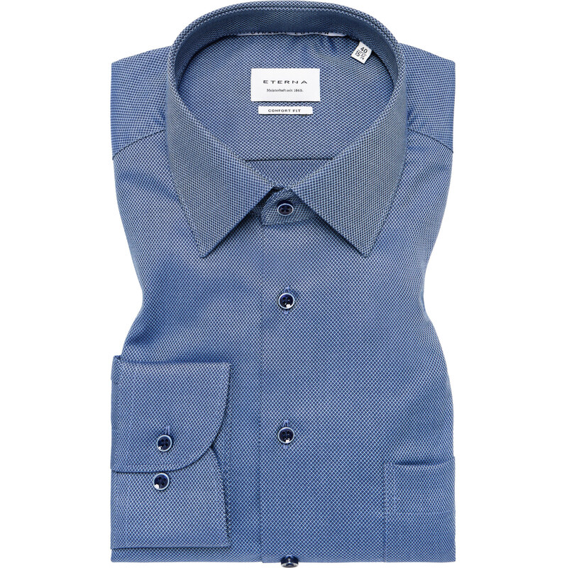 Strečová modrá pánska košeľa ETERNA Comfort fit 67643759