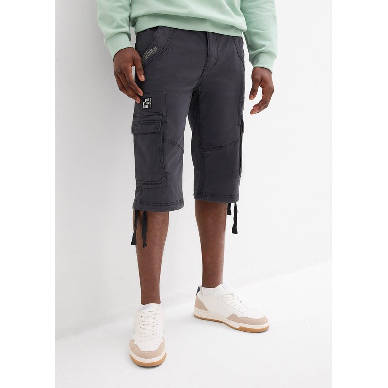 bonprix Dlhé strečové bermudy s kapsáčovými vreckami, Regular Fit, 44739959