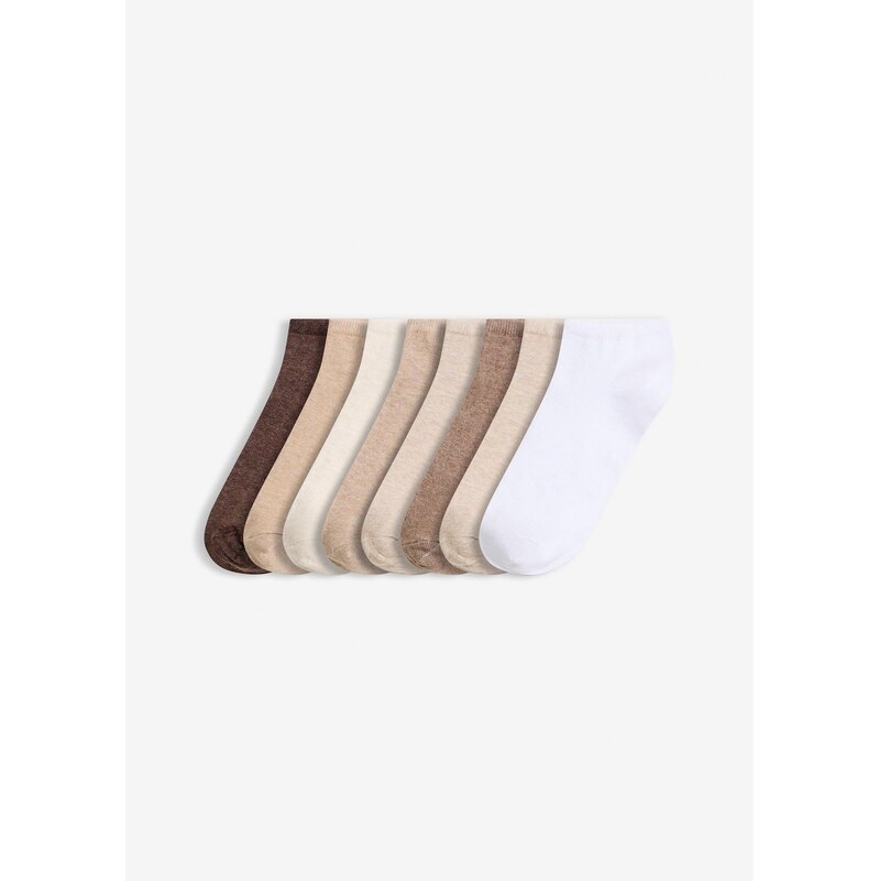 bonprix Ponožky do tenisiek (8 ks v balení), farba hnedá 67644031