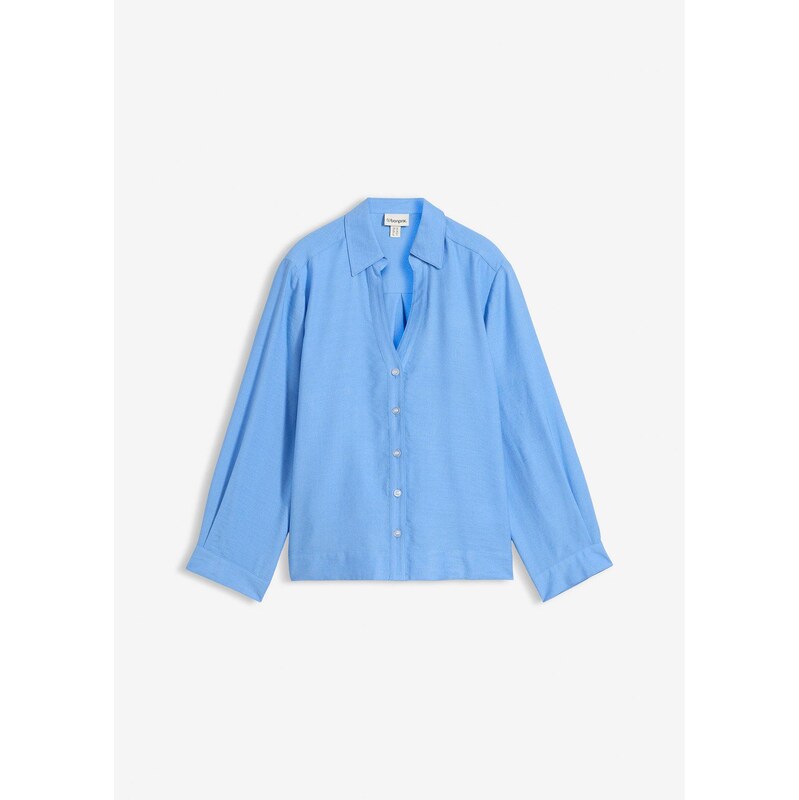 bonprix Blúzka z viskózového mixu, farba modrá 67644077