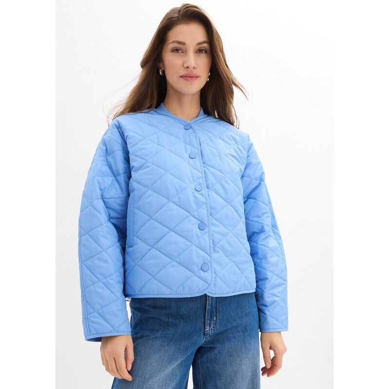 bonprix Prešívaná bunda oversize, farba modrá 67644050
