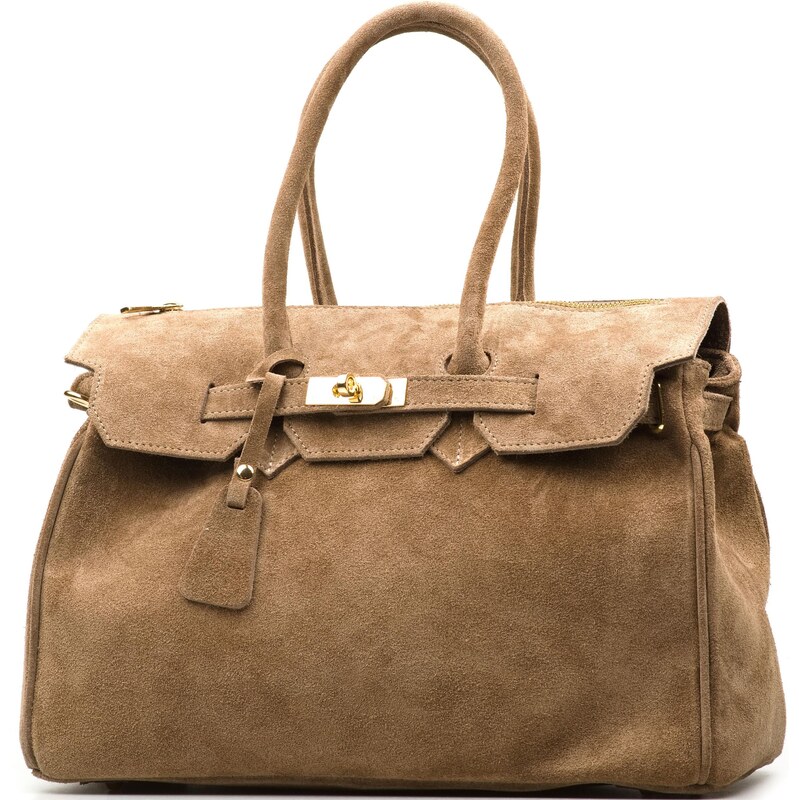 Blaire Kožená kabelka Lotta fango 67644198