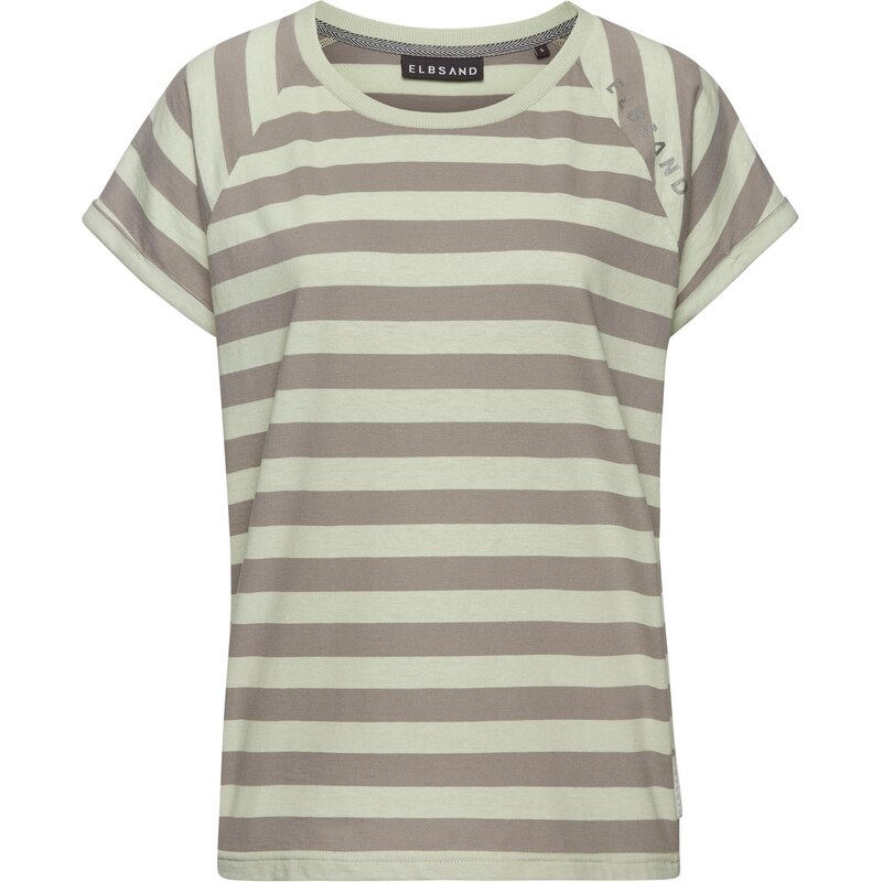 Elbsand Tričko sivá / pastelovo zelená 67652008