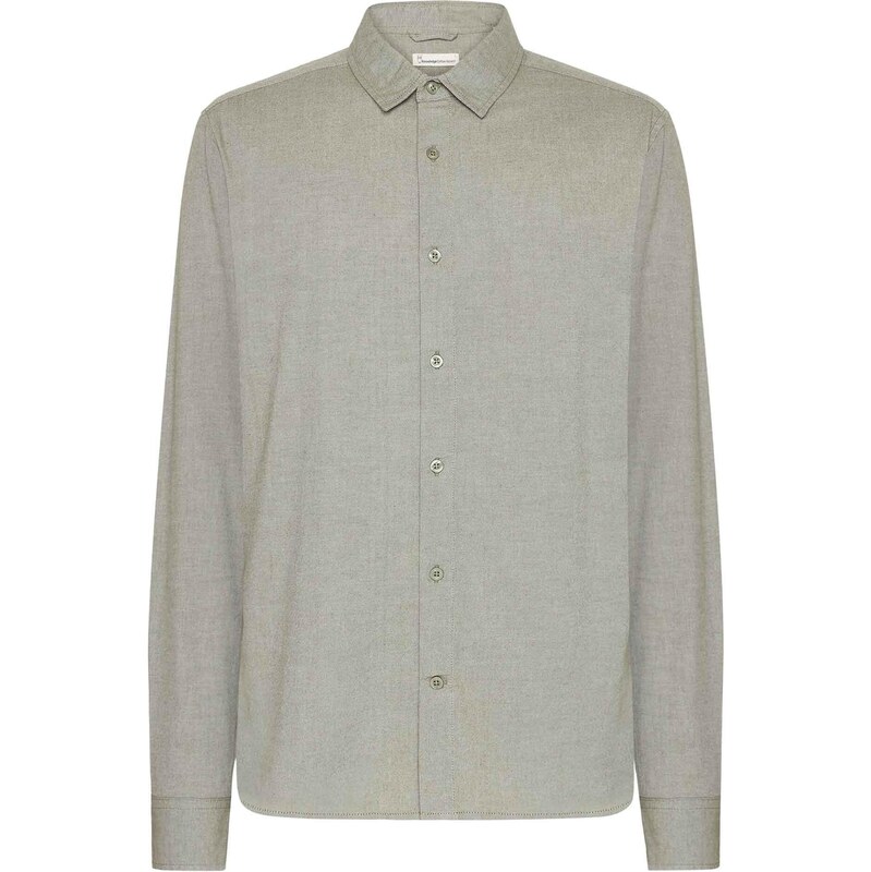 KnowledgeCotton Apparel Košeľa pastelovo zelená 67652055