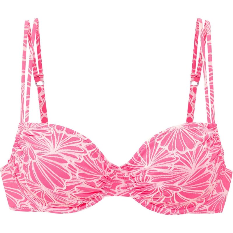 VENICE BEACH Bikinový top svetloružová / biela 67652057